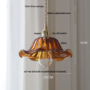 DecorBites™ Clear Glass LED Pendant Light Fixture Modern Copper Knob Switch Hang Lamp