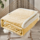 DecorBites™ Coral Fleece Flannel Blanket: Cozy Single/Queen Size Little Quilt - Winter Office/Dorm Warmth