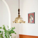 DecorBites™ Clear Glass LED Hanging Lamp French Style Pendant Light for Home Decor