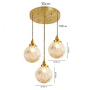 DecorBites™ Clear Glass LED Pendant Light: Modern Copper Hanging Lamp for Home Indoor Decor
