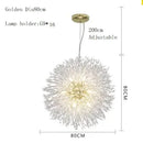 Crystal dandelion chandelier led pendant lamp for dining room