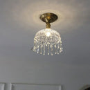 DecorBites™ Glass Grid LED Ceiling Lamp: Luxury Crystal Nordic Copper Ceiling Lights