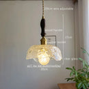 DecorBites™ Japanese Style Green Glass LED Pendant Chandelier for Home Decor
