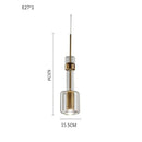 DecorBites™ Cylindrical Glass Pendant Light: Modern, Nordic Design for Living Room, Restaurant, Kitchen