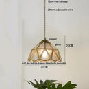 DecorBites™ Blue Glass LED Pendant Light: Modern Nordic Tiffany Hanging Lamp for Bedroom & Dining Room