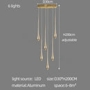 DecorBites™ Gold-Plated Duplex Chandelier: Modern Lighting for Living Room, Staircase, Kitchen, Restaurant