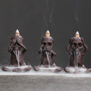 Halloween Skeleton Ceramic Backflow Incense Burner Holder