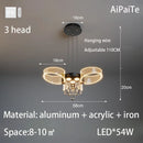 DecorBites™ Acrylic Lustre Chandelier for Living Room, Bedroom, Kitchen - Hanging Ceiling Lamps
