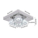 DecorBites™ Crystal LED Ceiling Light: Modern Square K9 Chandeliers, Dimmable Stainless Steel Fixture.