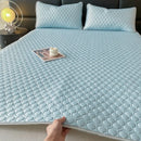 DecorBites™ 4mm Latex Filled Bed Mat & Pillowcase Set - Cooling Ice Silk Sleep Mats