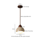 DecorBites™ Japanese LED Hanging Lamp Yellow Travertine Pendant Lighting for Bedroom and Dining Room