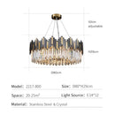 DecorBites™ Crystal LED Chandelier with Remote Control for Home Living Room Kitchen Lighting
