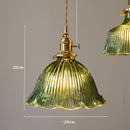 DecorBites™ Green Glass LED Hanging Light Fixture Copper Socket Modern Pendant Lamp