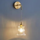 DecorBites™ Clear Glass LED Wall Lamp Pull Chain Switch Modern Luxury Home Decor