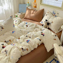 DecorBites™ Cartoon Pattern Cotton Fitted Sheet Set – Soft & Cozy Bedding for Adults & Kids