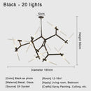 DecorBites™ Glass LED Chandelier Ceiling Light for Modern Nordic Design Home Decor