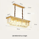 DecorBites™ Gold Black Metal LED Pendant Lights with Crystal Suspension and Chain Hangings