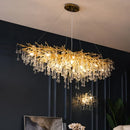 DecorBites™ Gold Chandelier Glass Pendant Lamp for Home Decor - Modern Luxury Lighting