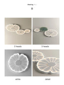 DecorBites™ Lotus Leaf Design LED Ceiling Lamp: Smart Chandelier Light for Home Décor