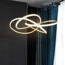 DecorBites™ Geometric Line LED Chandelier for Modern Home Decor and Lighting