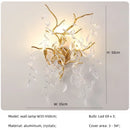 DecorBites™ Crystal LED Pendant Lights Gold Dining Room Branch Chandelier