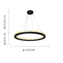 DecorBites™ Crystal LED Pendant Lights: Modern Gold Black Industrial Lamp