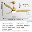 DecorBites™ 52" Black Ceiling Fan Light with Remote Control for Living Room, Restaurant, and Household