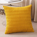 DecorBites™ Corduroy Striped Pillow Cover 18x18 Inch Luxury Cushion Case for Living Room