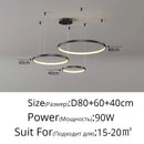 DecorBites™ Acrylic LED Ring Pendant Light Modern Minimalist Art Decor Chandelier