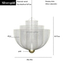 DecorBites™ Geometric Iron Chandelier | Nordic Loft Pendant Light Fixture