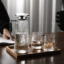 DecorBites™ Gray Amber Water Pitcher with Handle: Large-capacity Heat-resistant Tea Pot & Juice Jug