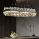 DecorBites™ Crystal LED Chandelier: Modern Luxury Interior Pendant Light for Living Room