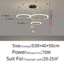 DecorBites™ Circle Ring Pendant Chandelier for Living Room Bedroom Restaurant Ceiling Lighting