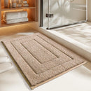 DecorBites™ Geometric Flocked Bath Mat Thicken Super Absorbent Anti-slip Bathroom Rug.