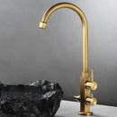 DecorBites™ Brass Outdoor Faucet with Double Function, Deck Mounted Tall Antique Garden Tap