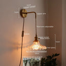 DecorBites™ LED Wall Lamp Glass Copper Arandelas Para Parede Retro Style for Living Room