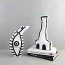 DecorBites™ Abstract Geometric Eye Pattern Vase Resin Handicraft Room Decoration