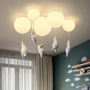 DecorBites™ Kids Bear LED Ceiling Chandelier, Cute Bedroom Pendant Light for Boys and Girls