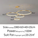 DecorBites™ Acrylic LED Ring Pendant Light Modern Minimalist Art Decor Chandelier