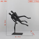 DecorBites™ Iron Man Abstract Sculpture Black Metal Figurine Decor for Room Aesthetics