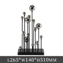 DecorBites™ Geometric Golden Ball Ornaments - Abstract Metal Decorations