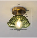 DecorBites™ Glass Flush Mounted Ceiling Light Fixture - Modern Nordic Green Glass LED Ceiling Lamp