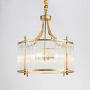 DecorBites™ Golden Copper Glass Chandelier LED Ceiling Pendant Light