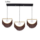 DecorBites™ Coloured Tassel Glass Ball Pendant Light for Boho Minimalist Style Bedroom & Restaurant