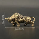 1pcs Retro Brass Lucky Bullfighting Statue Home Decoration Copper Animal Miniature Figurine Bring Wealth Office Desk Decor