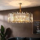 DecorBites™ Crystal Round Chandelier Gold LED Modern Lustres for Living Room