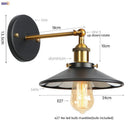 DecorBites™ Gold Industrial LED Wall Lamp for Loft Stair, Coffee Bar, Bedroom