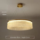DecorBites™ Crystal Glass Gold Pendant Chandelier for Elegant Kitchen Dining Lighting