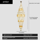 DecorBites™ Crystal Duplex Chandelier: Luxe Hollow Design for Living Room, Staircase.