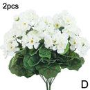 Artificial Geranium Red Pink Flowers Plant Artificial Flower Silk Fake Hydrangea Begonia Flower Home Office Wedding Decoration